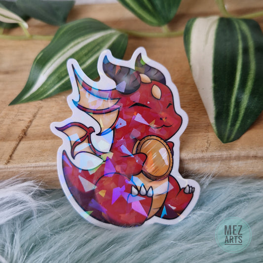 Glitter Treasure Dragon | sticker