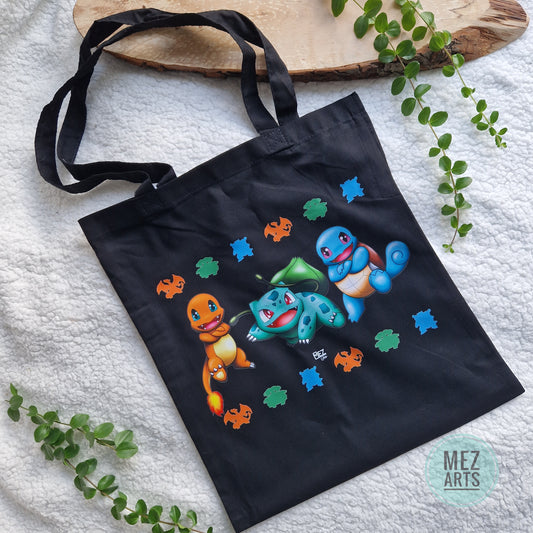 Starters - Charmander, Bulbasaur and Squirtle | totebag