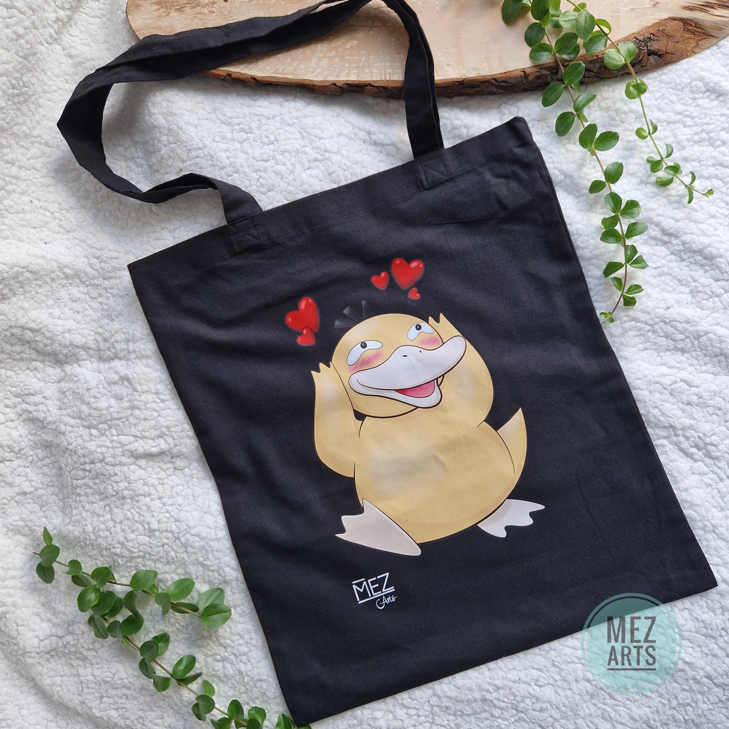 Psyduck in love | totebag