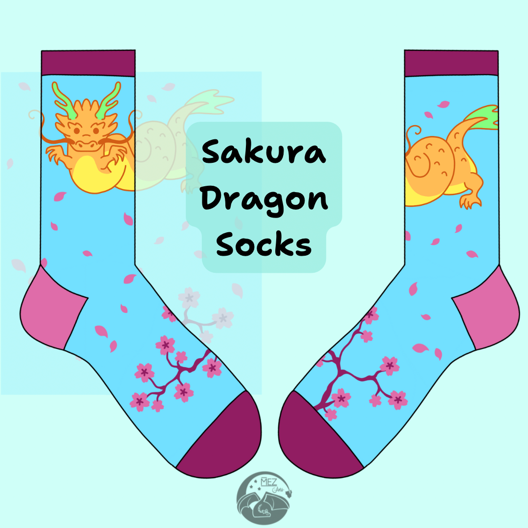 Sakura Dragon - Socks
