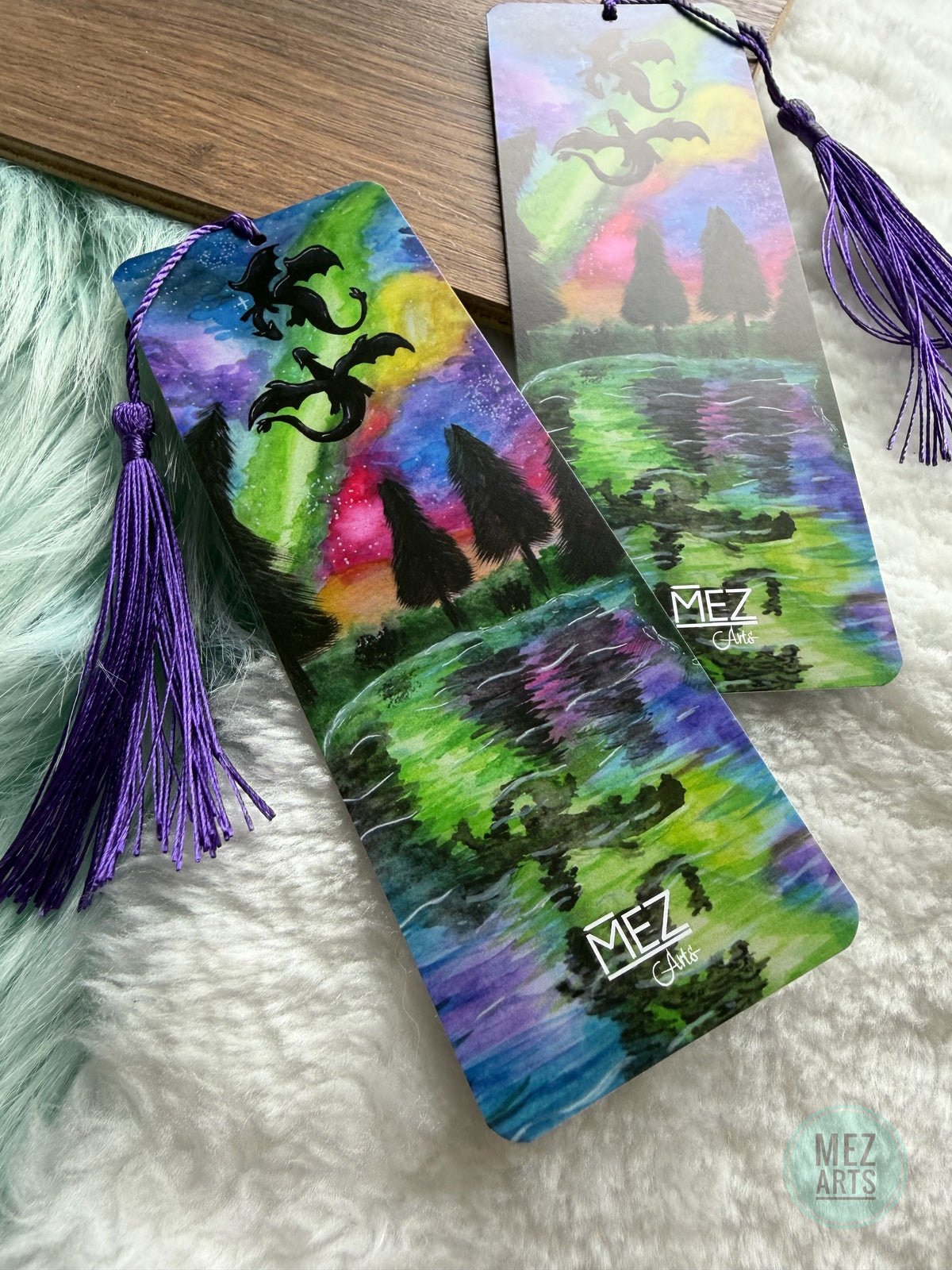 Watercolor dragon | bookmark