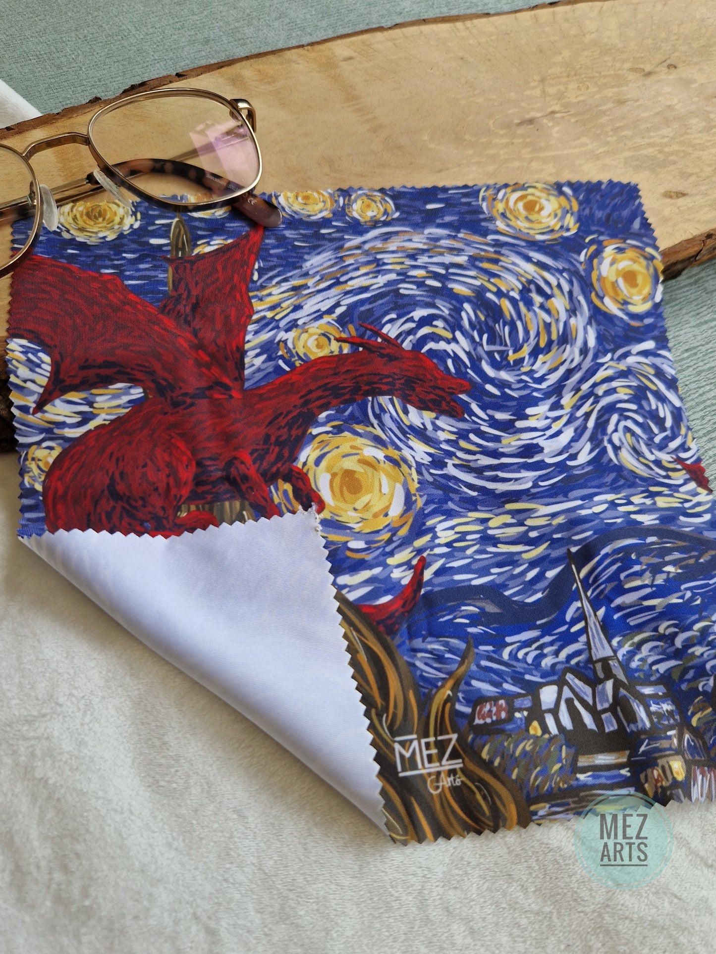 Van Gogh dragon | Glasses Cloth