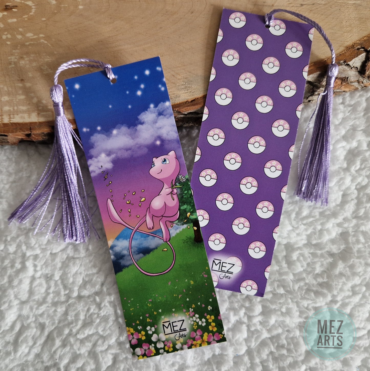 Mew with flower | bookmark