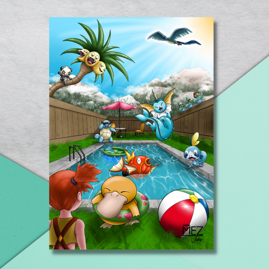 Misty’s poolparty | art print