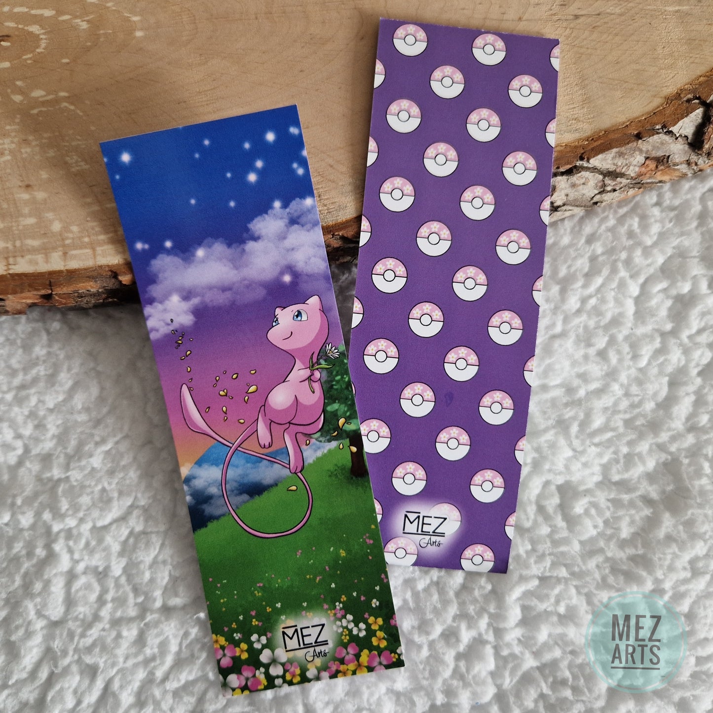 Mew with flower | bookmark