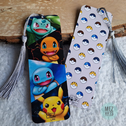 Bulbasaur, Squirtle, Charmander and Pikachu | bookmark