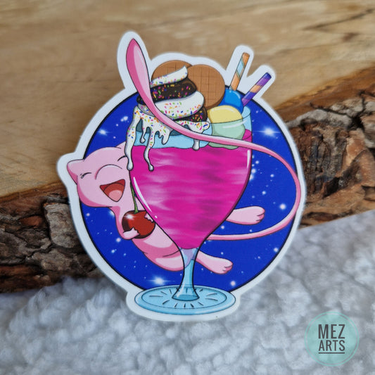 Mew with milkshake | sticker