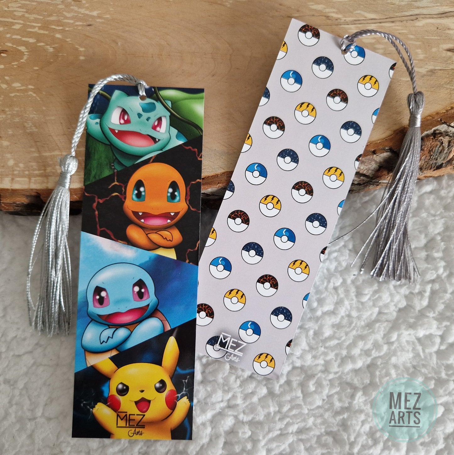 Bulbasaur, Squirtle, Charmander and Pikachu | bookmark