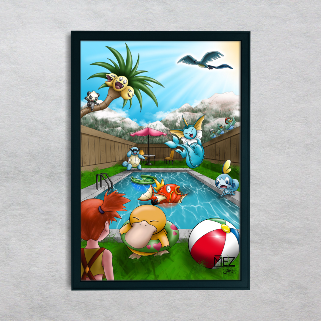 Misty’s poolparty | art print