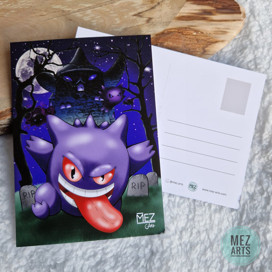 Gengar, Ghastly and Haunter | postcard