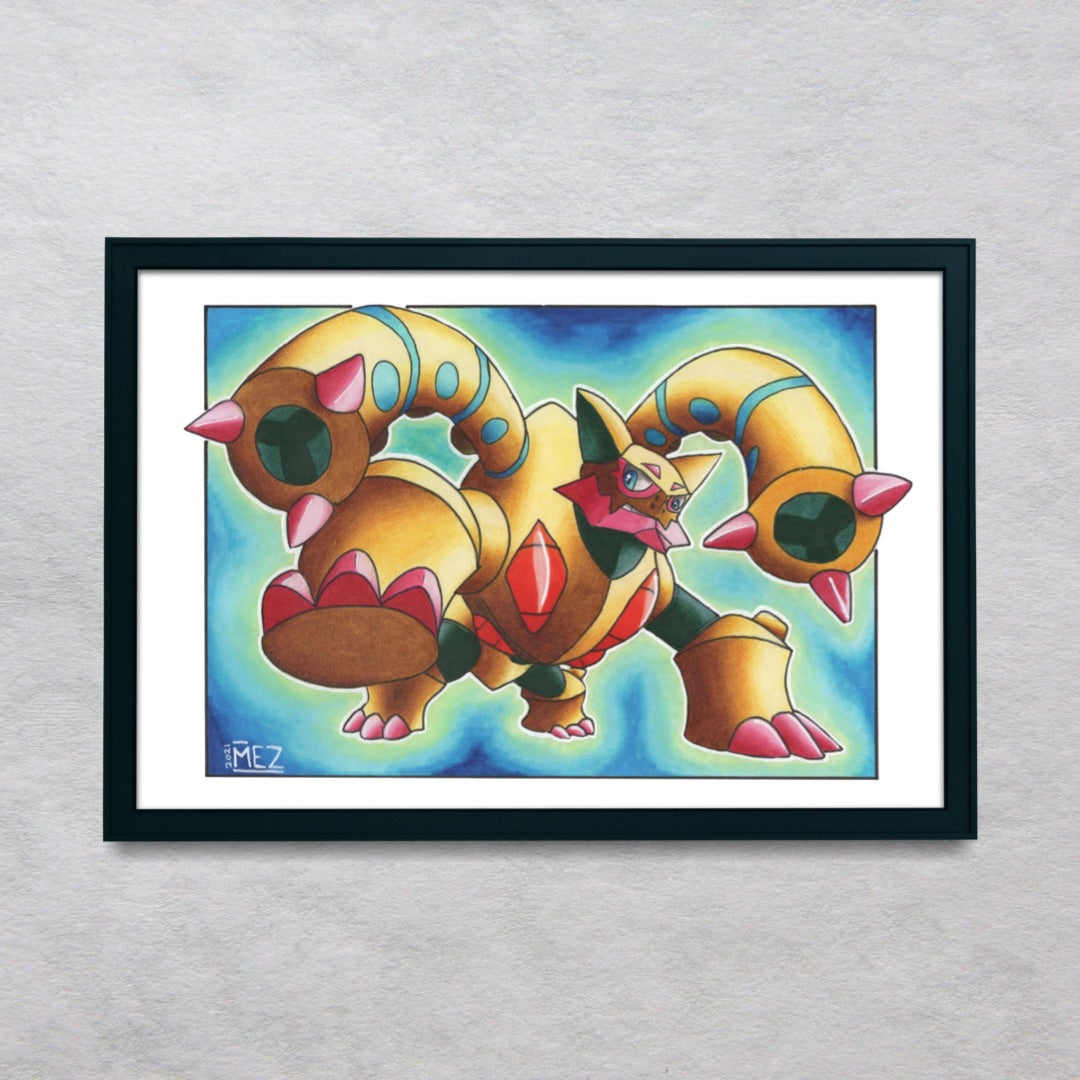 Shiny Volcanion | art print