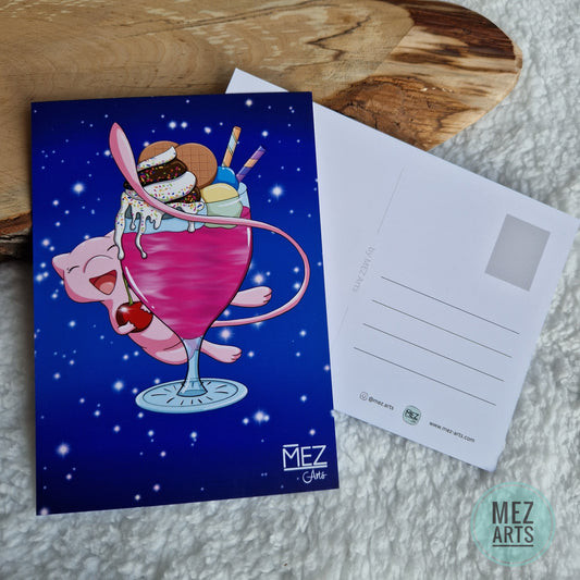 Mew with milkshake | postcard
