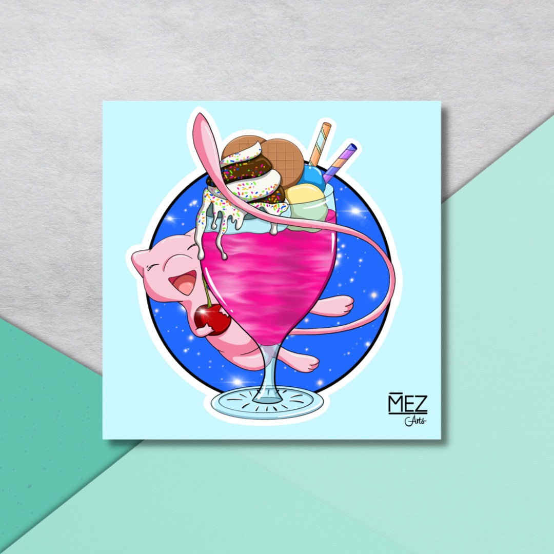 Mew with milkshake | art print