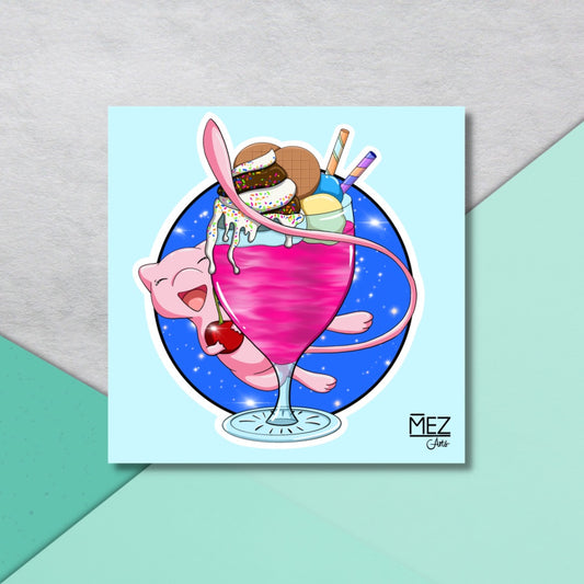 Mew with milkshake | art print
