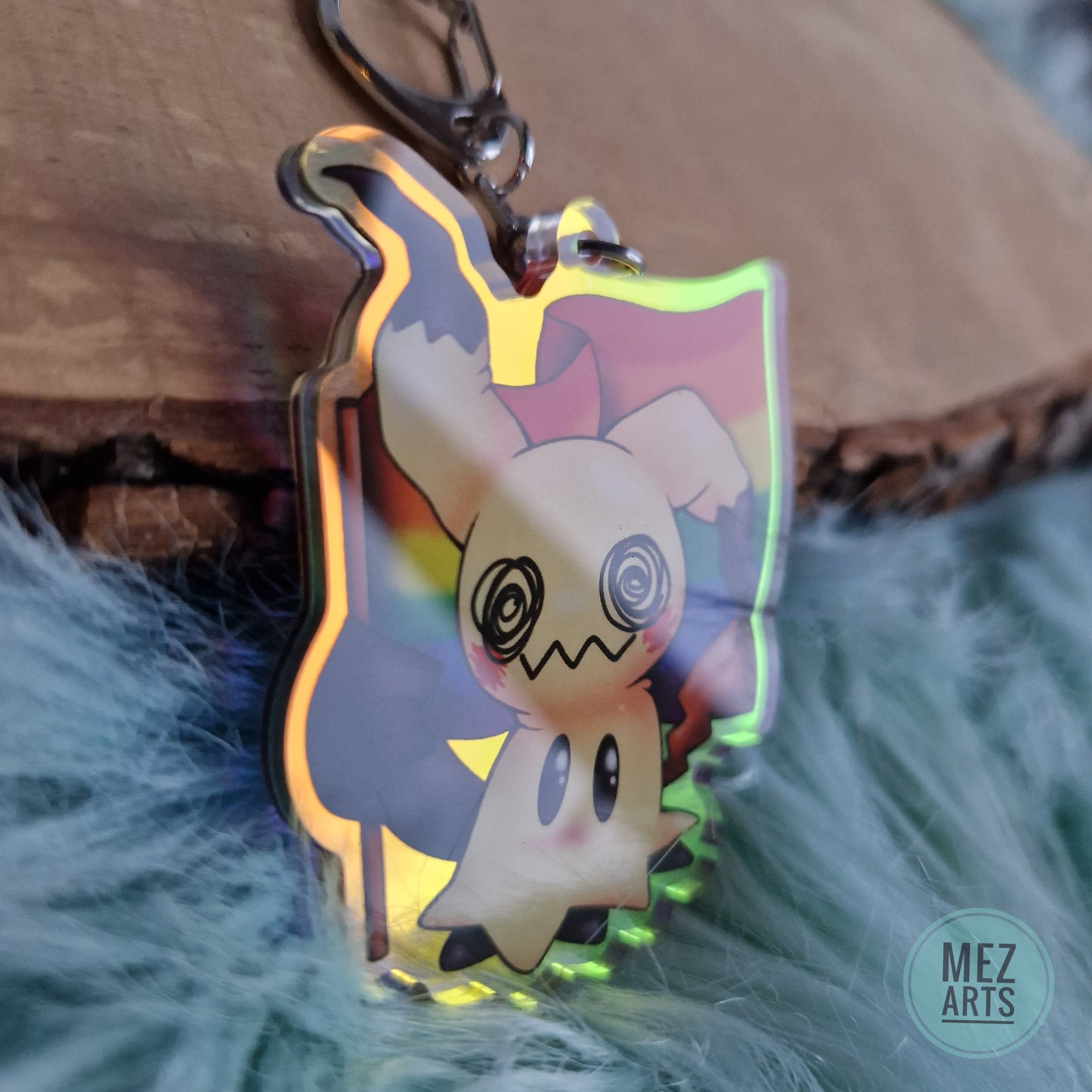 Mimikyu Pride | iridescent keychain
