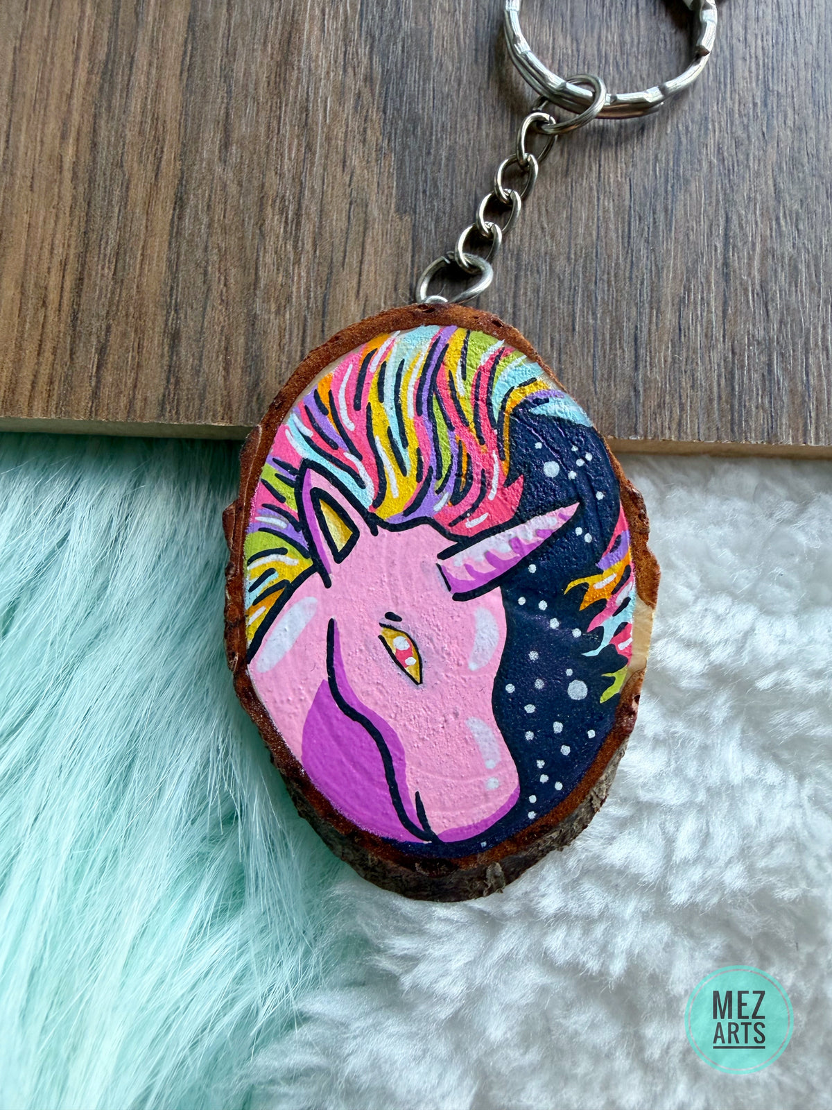 Unicorn | handpainted keychain