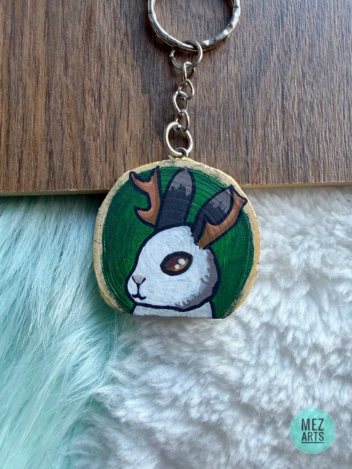 Jackalope | handpainted keychain