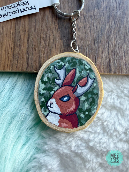 Jackalope | handpainted keychain