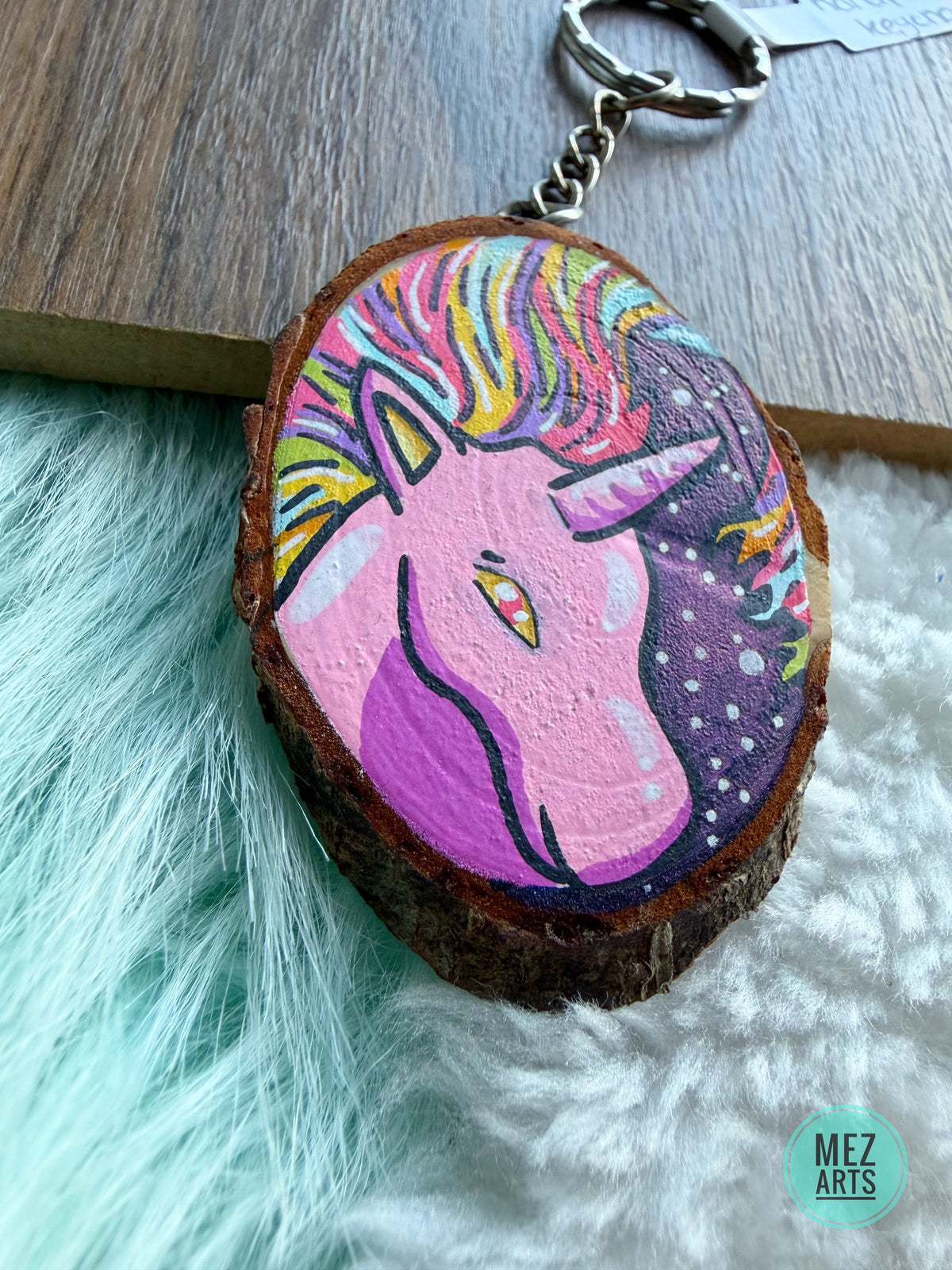 Unicorn | handpainted keychain