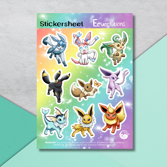 Eeveelutions | stickersheet - PRE ORDER