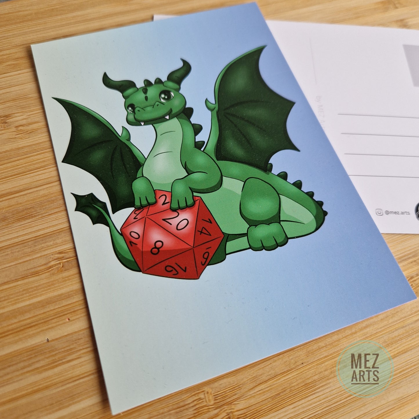 Dice dragon | postcard
