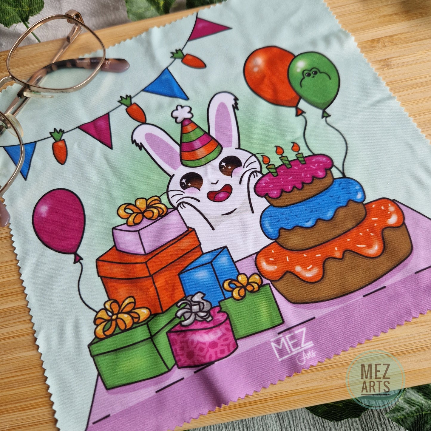 Birthday bunny | Glasses Cloth