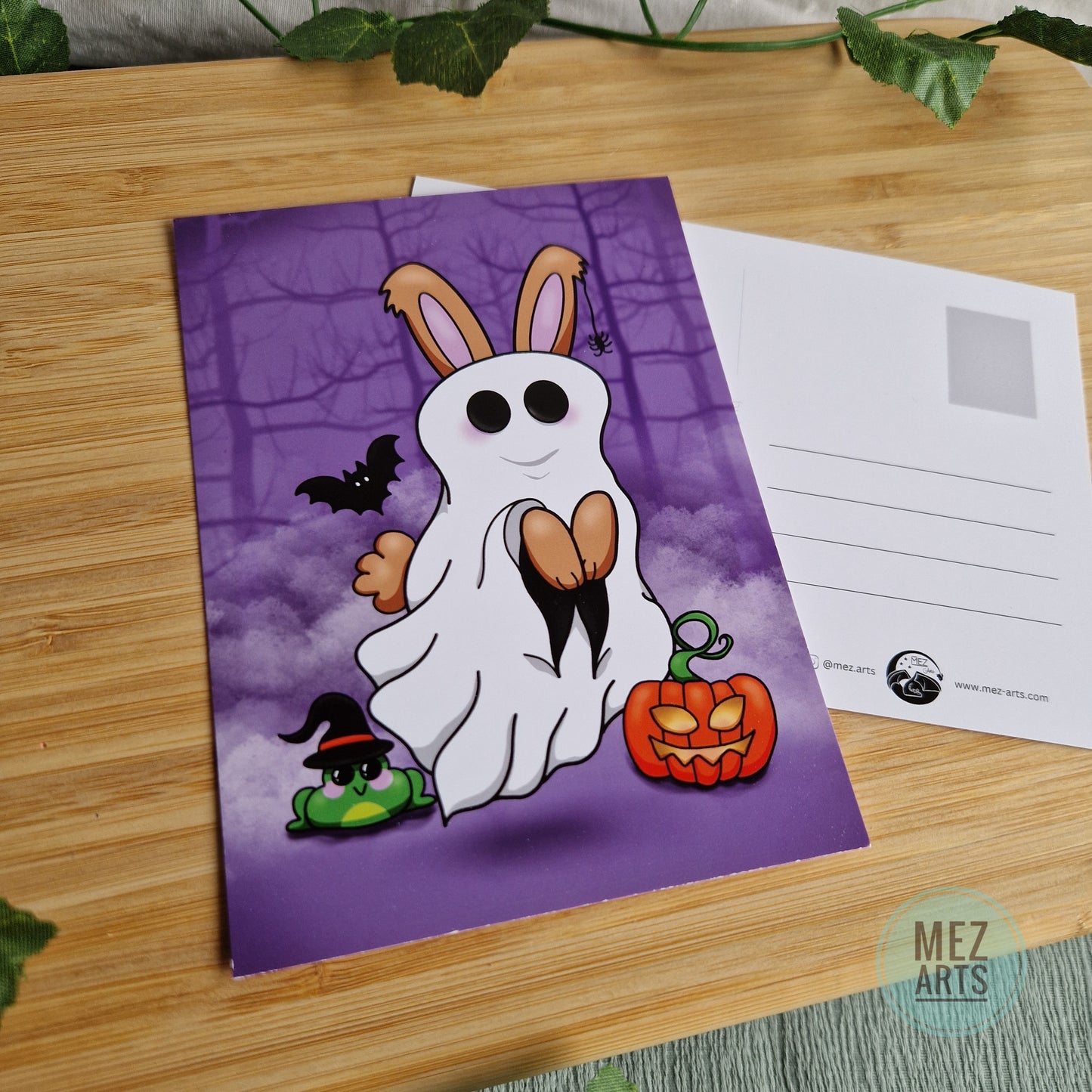 Halloween bunny | postcard