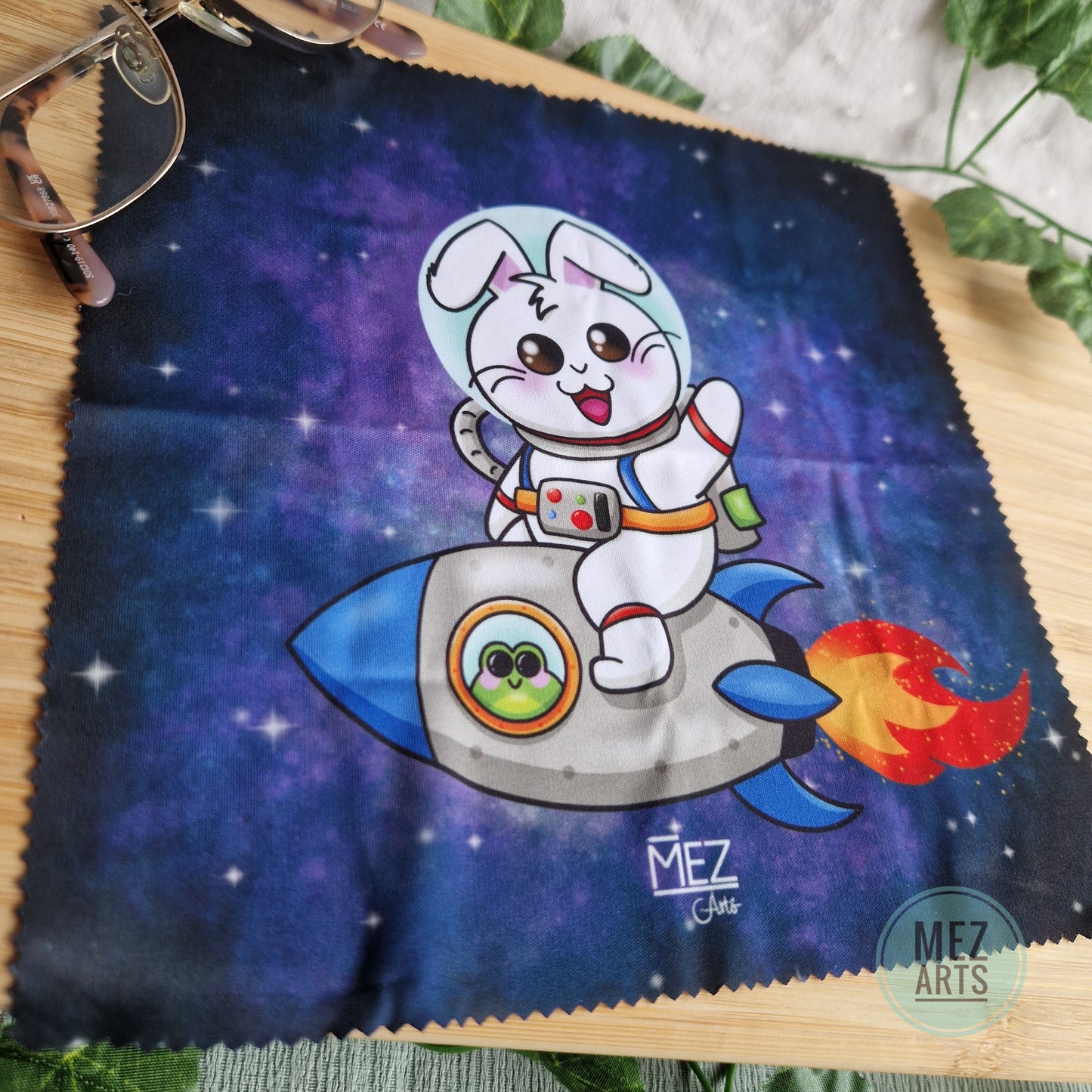 Astronaut bunny | Glasses Cloth