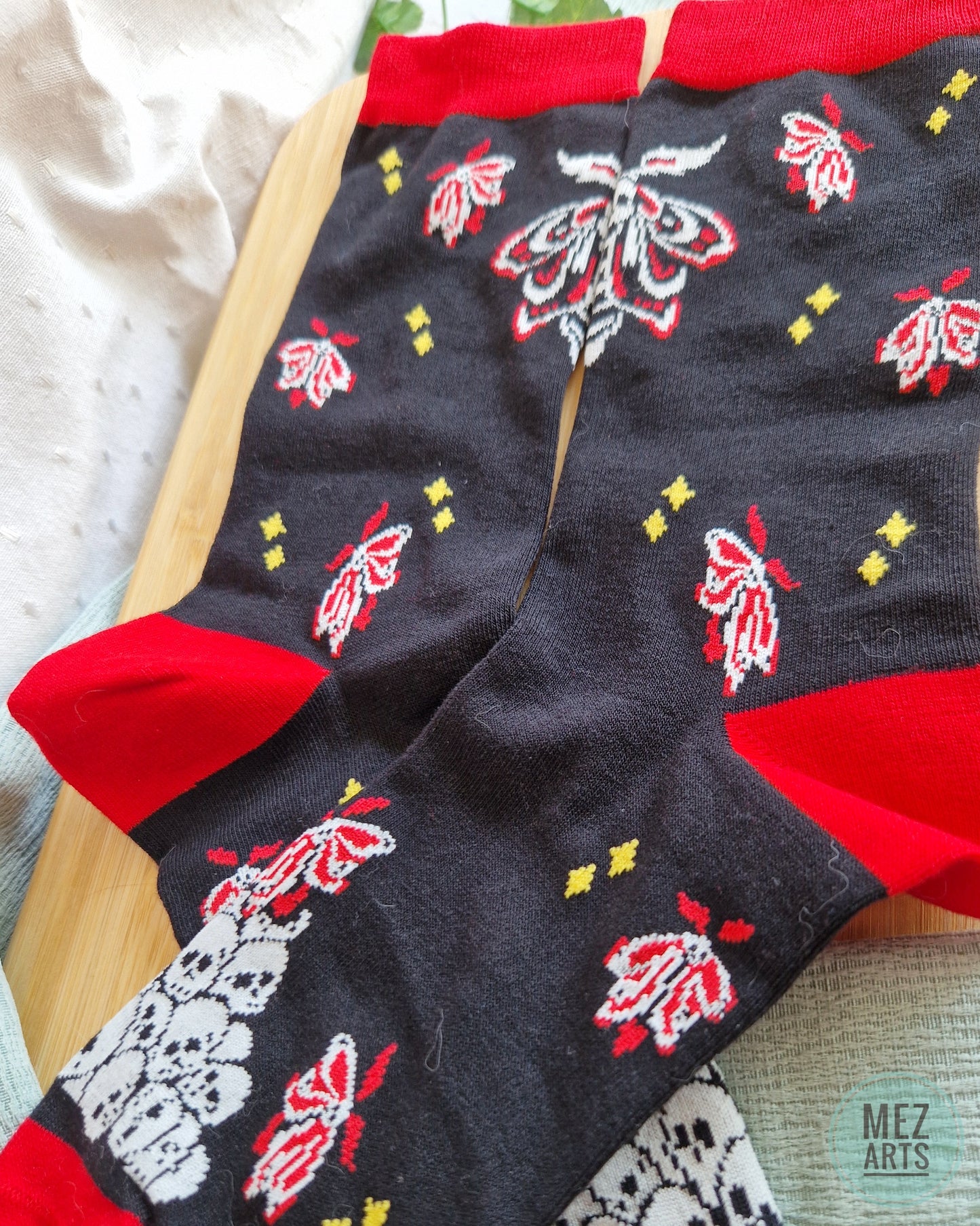 Skull Moth - Socks
