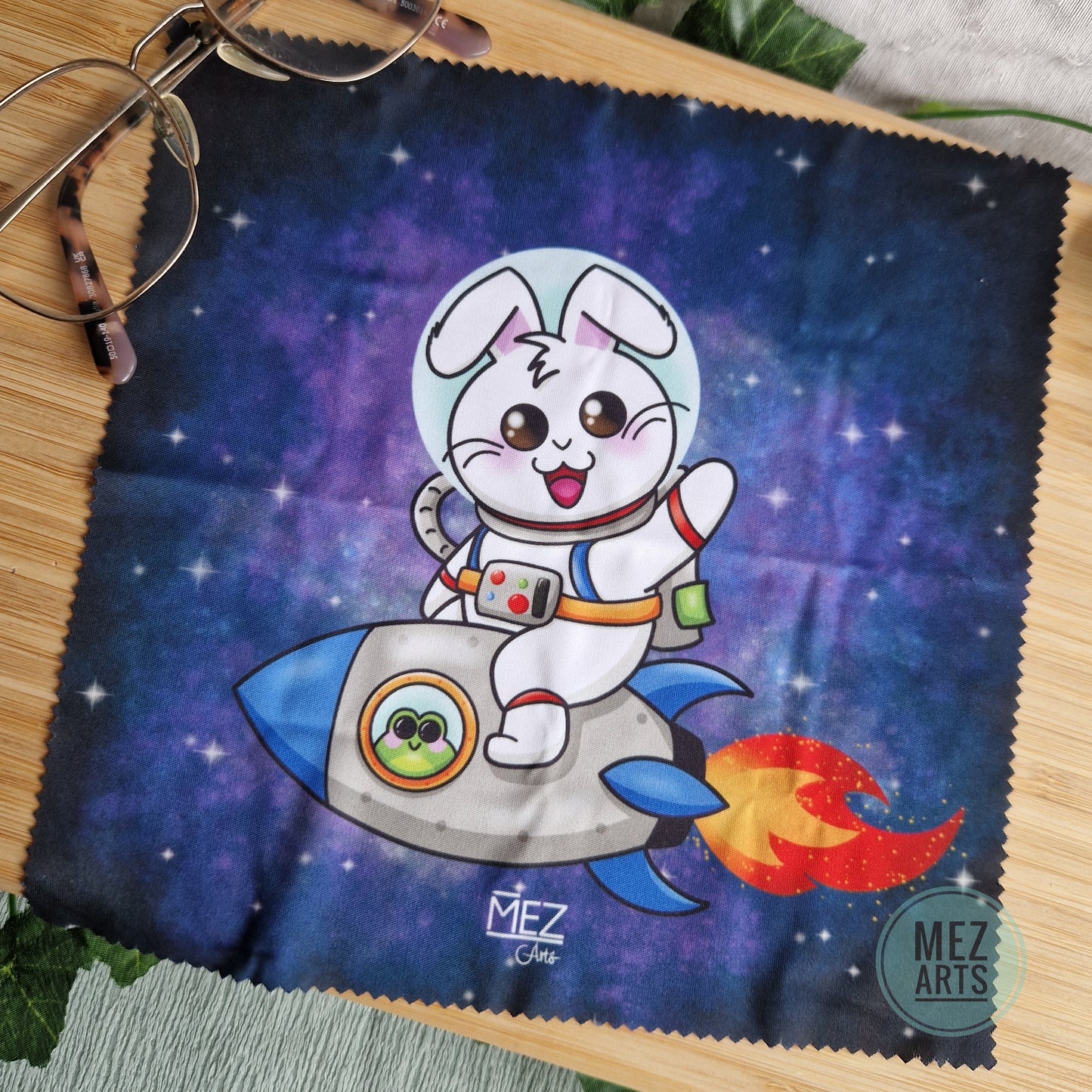 Astronaut bunny | Glasses Cloth