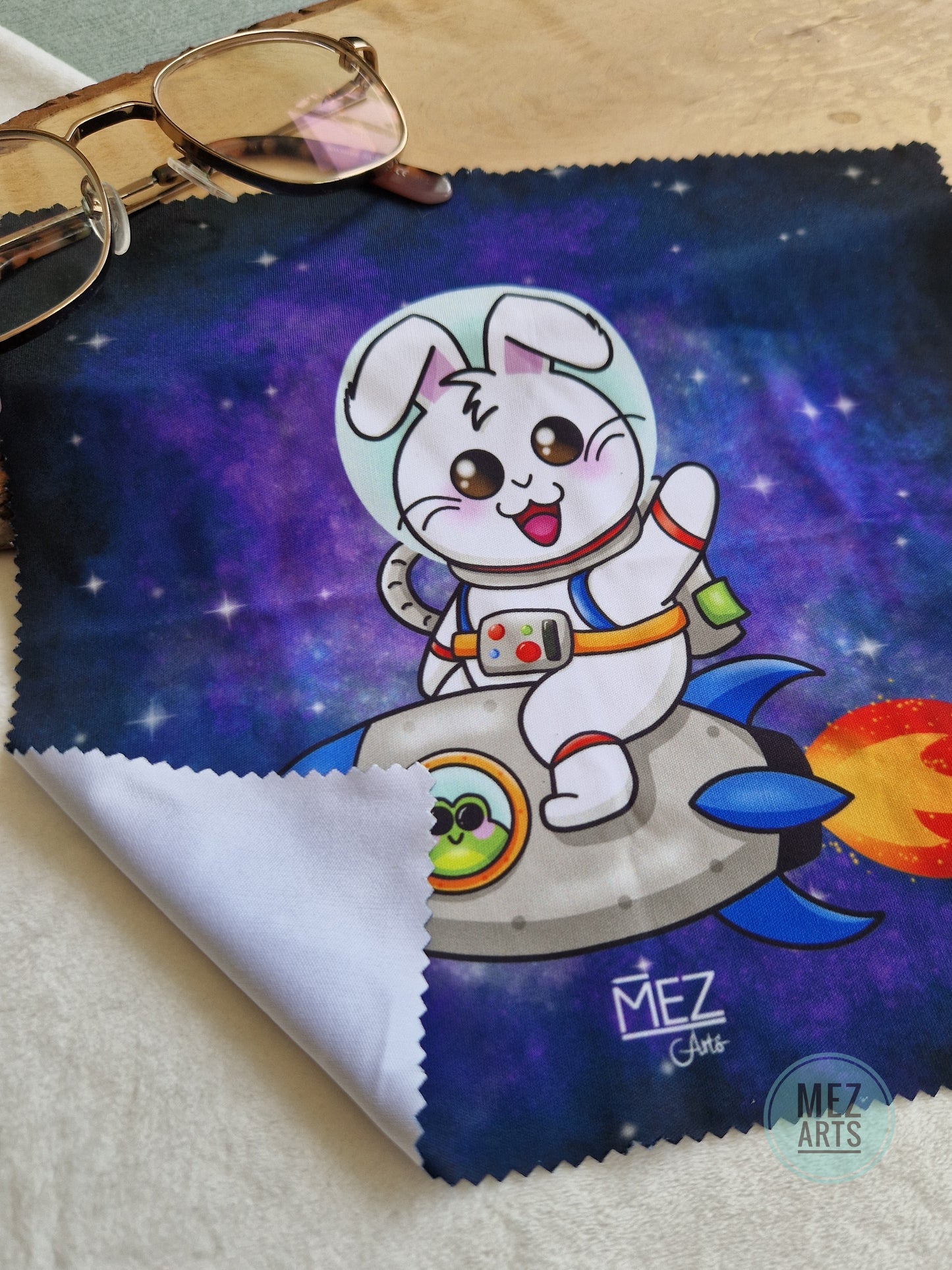 Astronaut bunny | Glasses Cloth