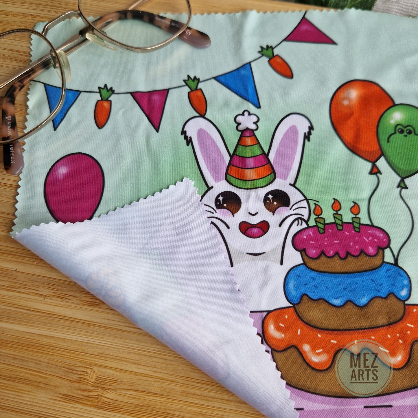 Birthday bunny | Glasses Cloth