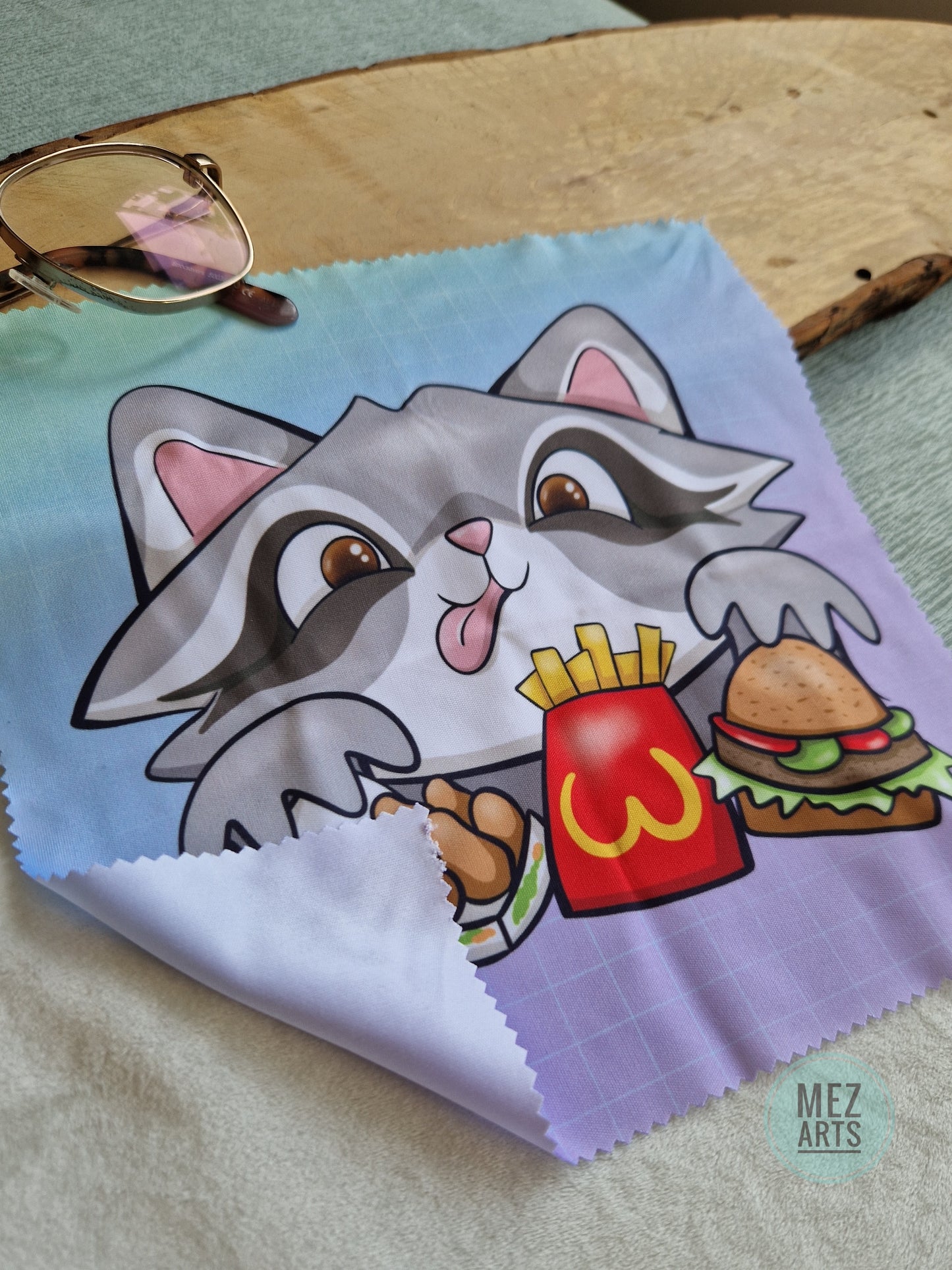 Raccoon vreetbeest | Glasses Cloth