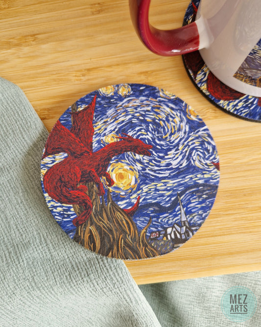 Van Gogh dragon | Coaster