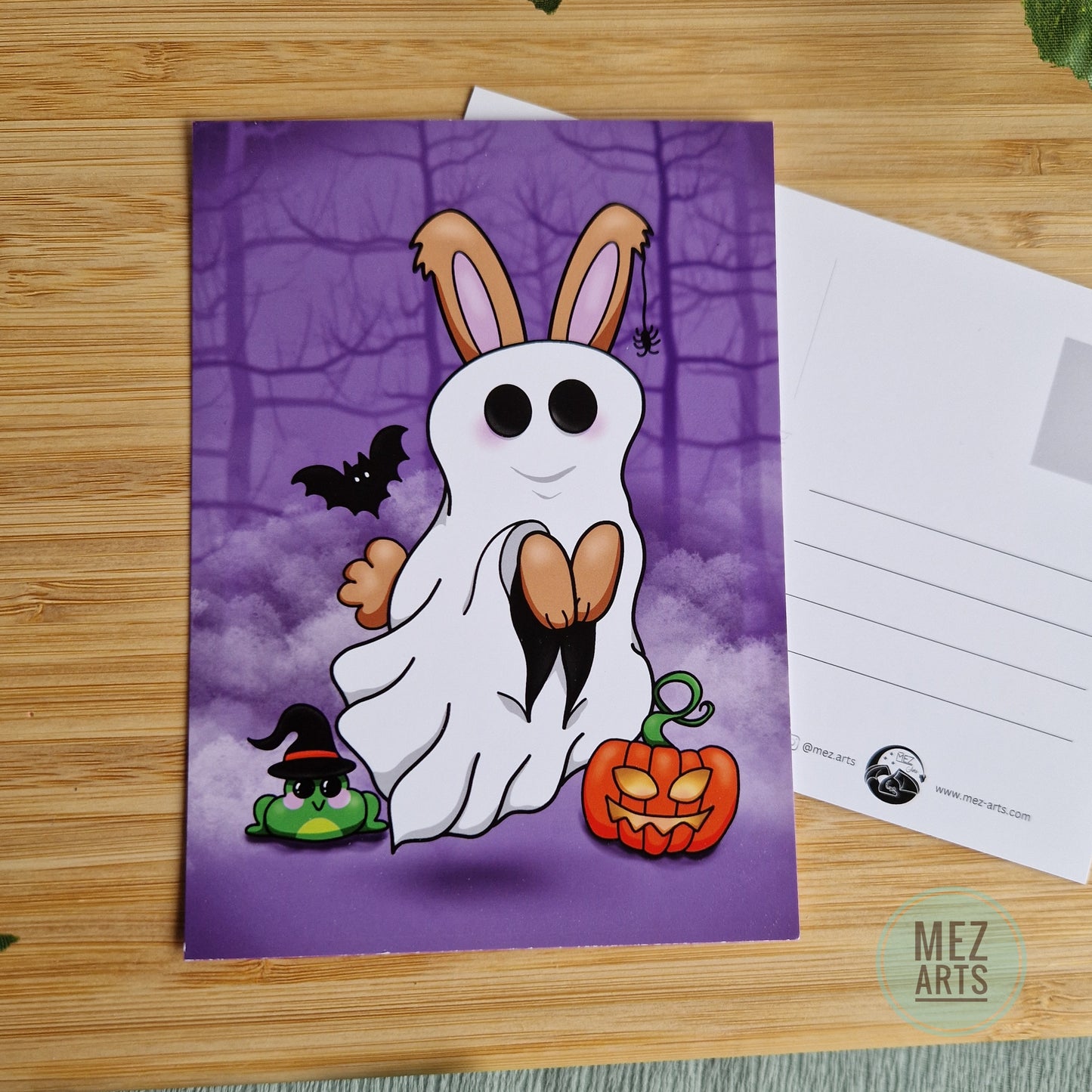 Halloween bunny | postcard