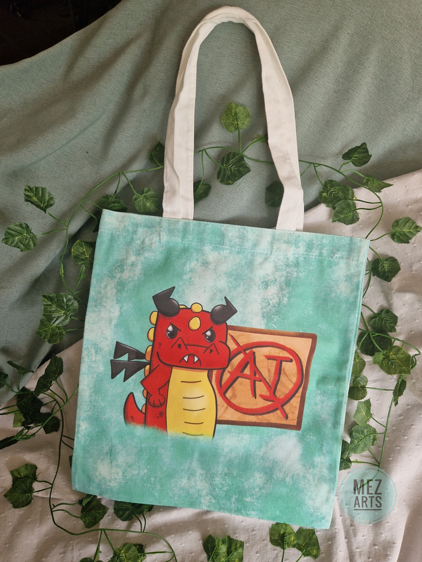 Anti-AI dragon | full print totebag