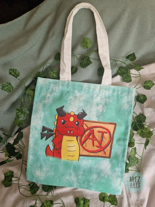 Anti-AI dragon | full print totebag