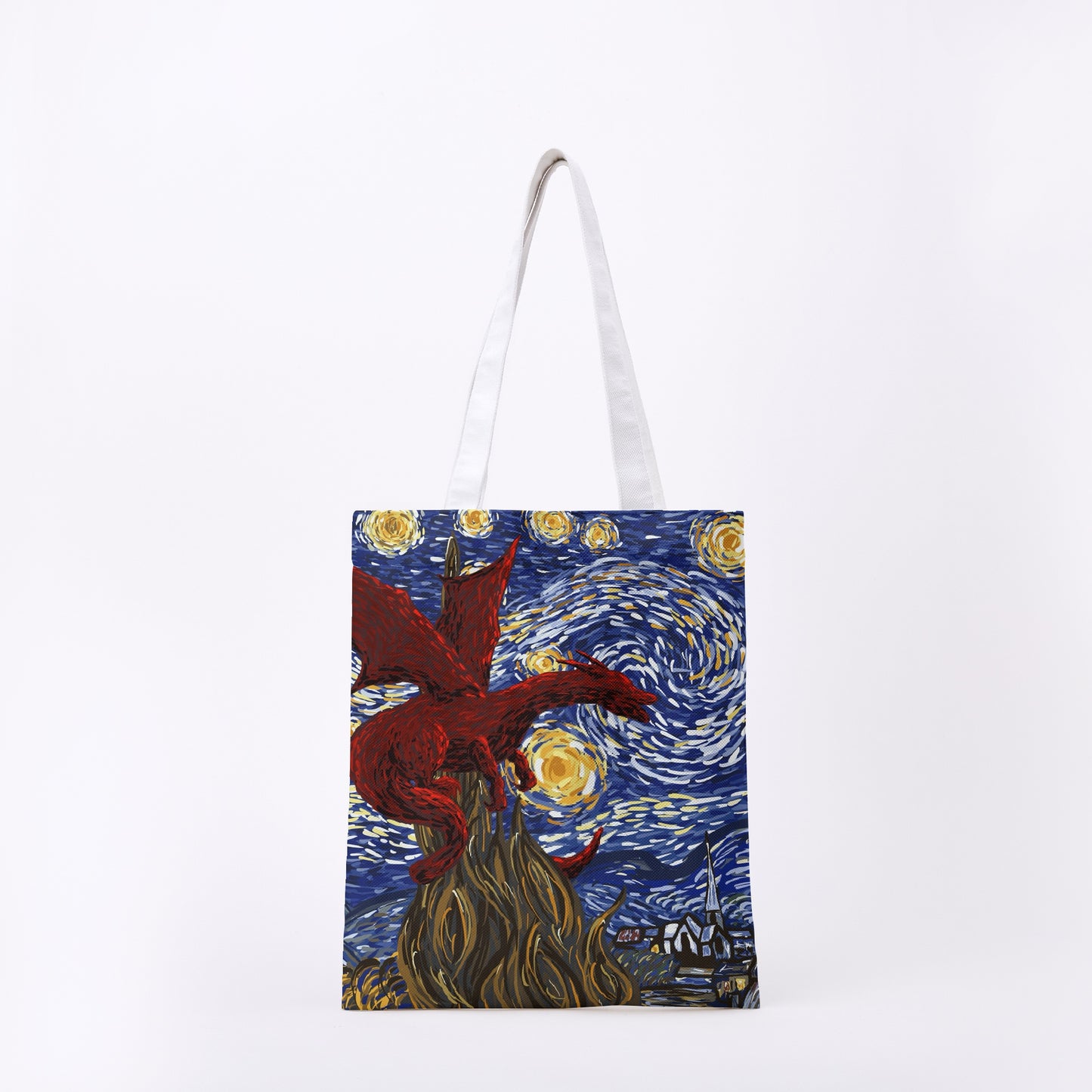 Van Gogh dragon | full print totebag - PRE ORDER