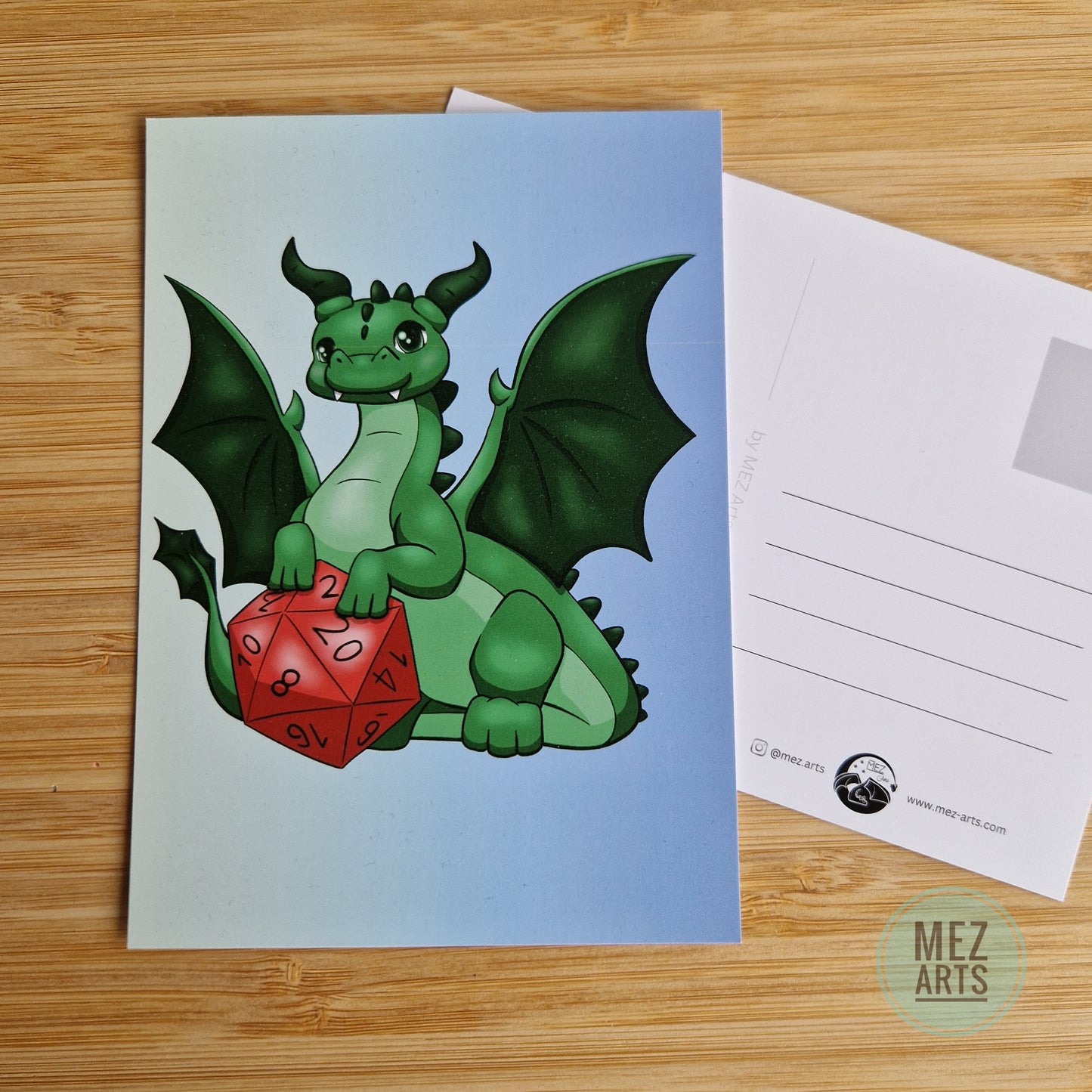 Dice dragon | postcard
