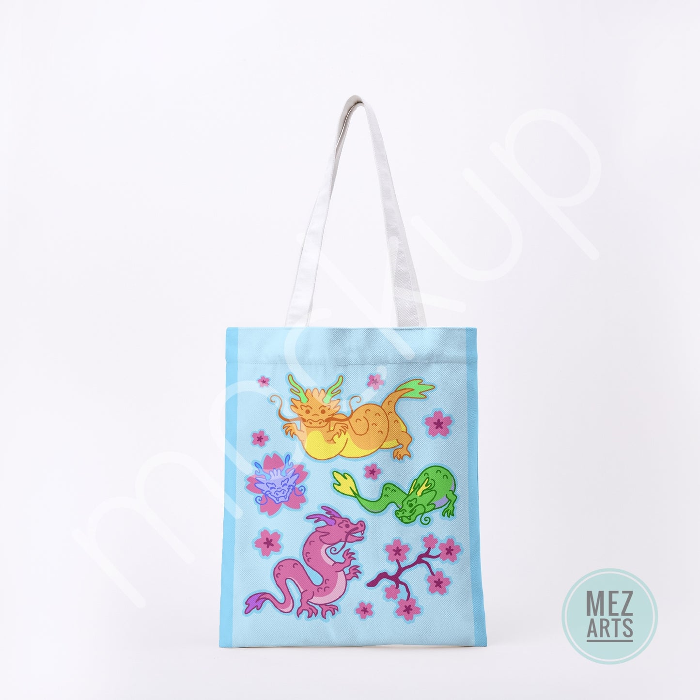 Sakura dragon | full print totebag - PRE ORDER