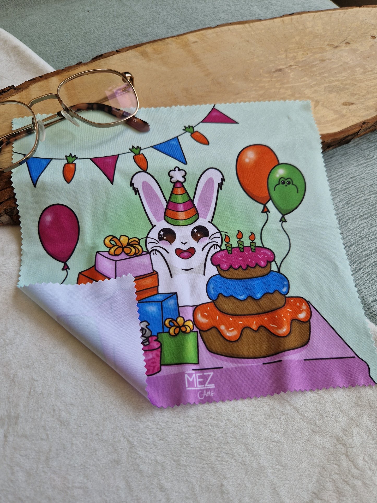 Birthday bunny | Glasses Cloth