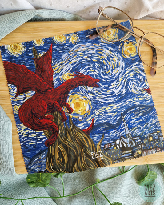 Van Gogh dragon | Glasses Cloth