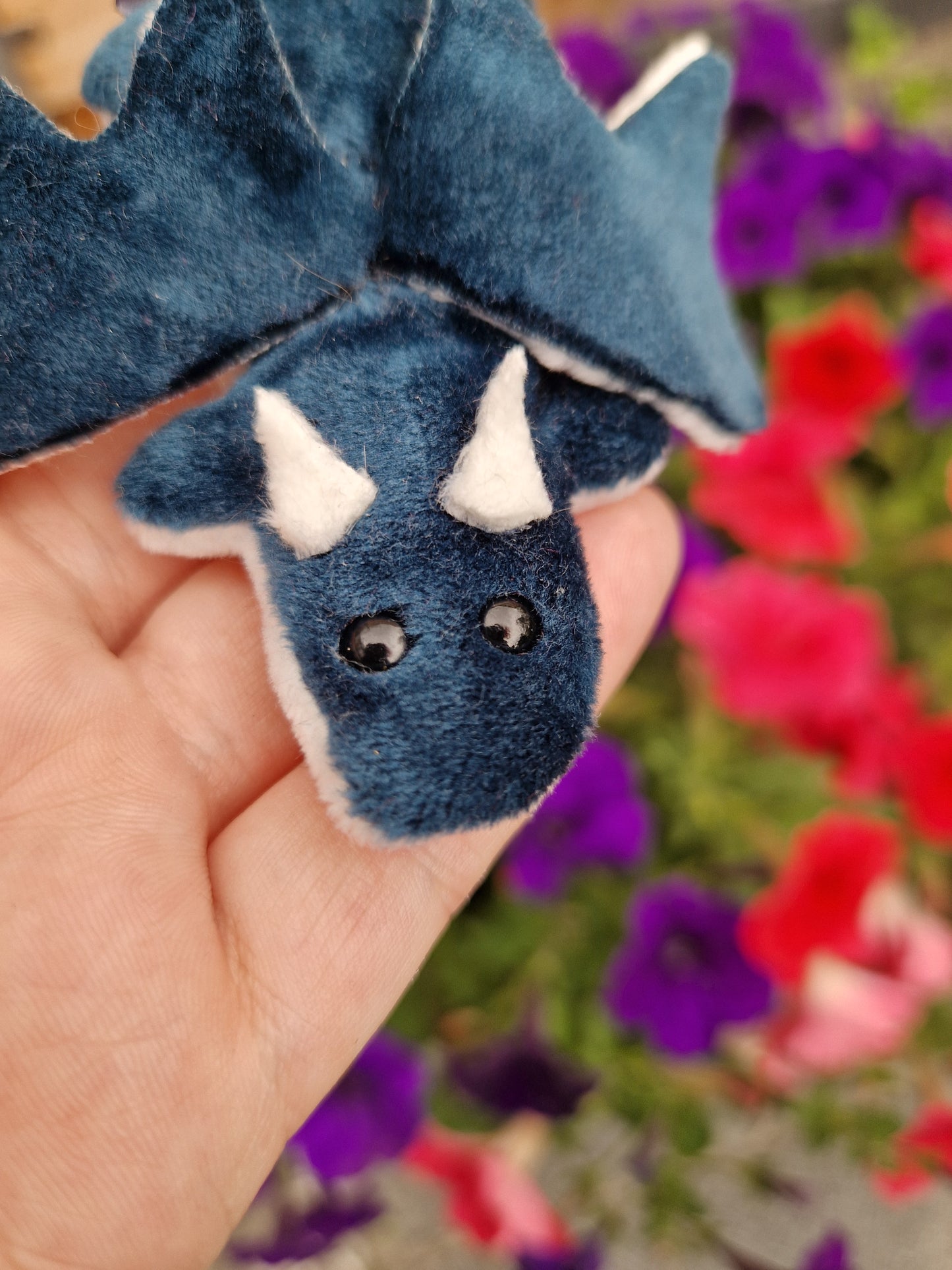 Dragon - fidget plush - turquoise and white