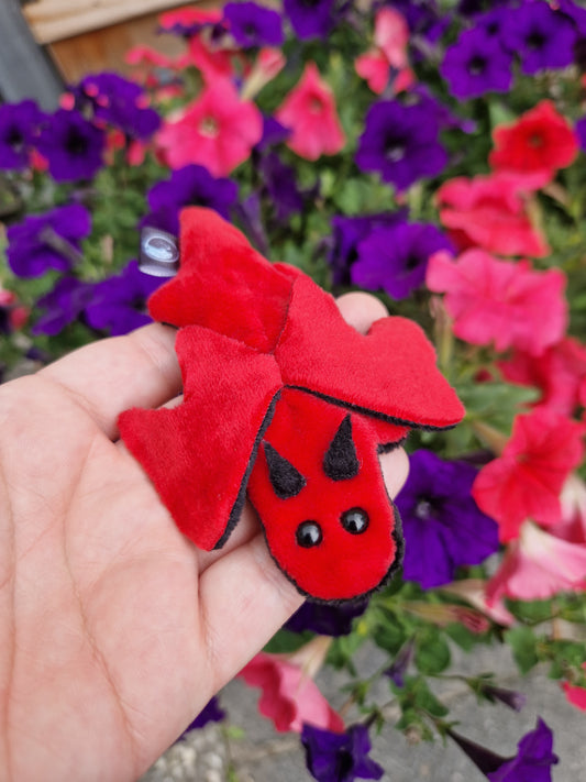 Dragon - fidget plush - red and black
