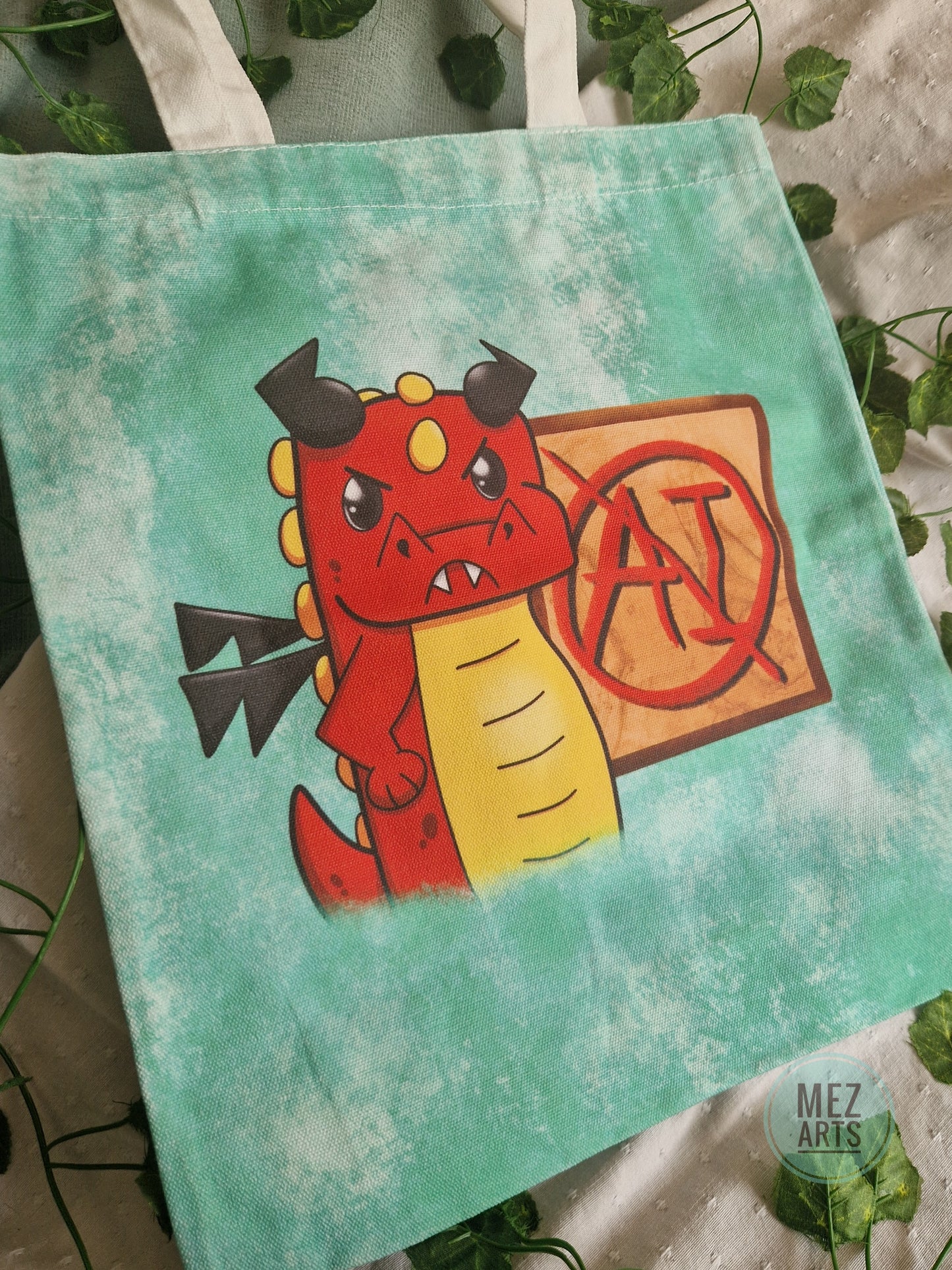 Anti-AI dragon | full print totebag
