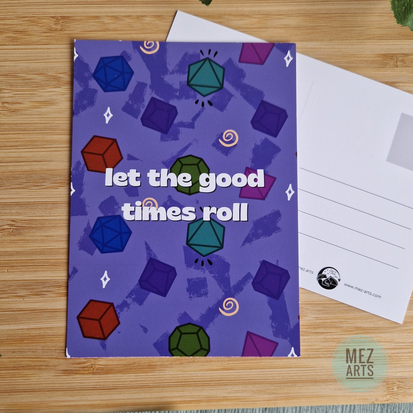 Let the good times roll (dice) | postcard
