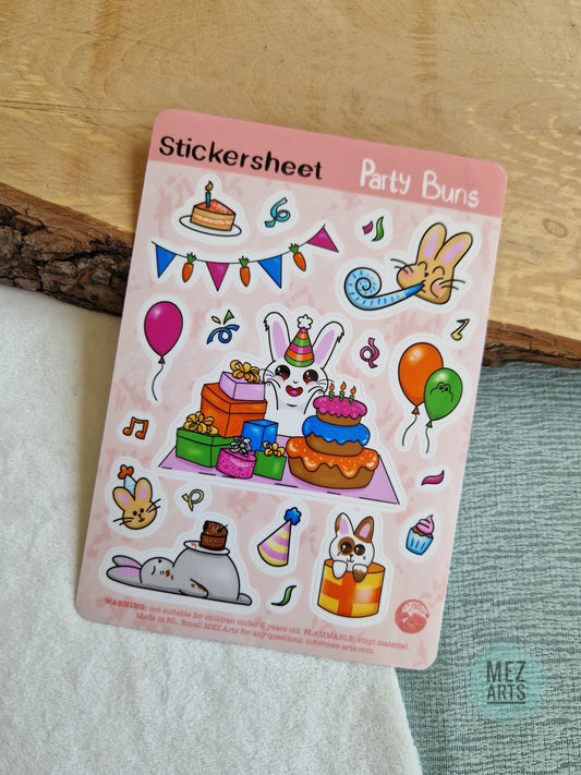 Party bunnies | stickersheet