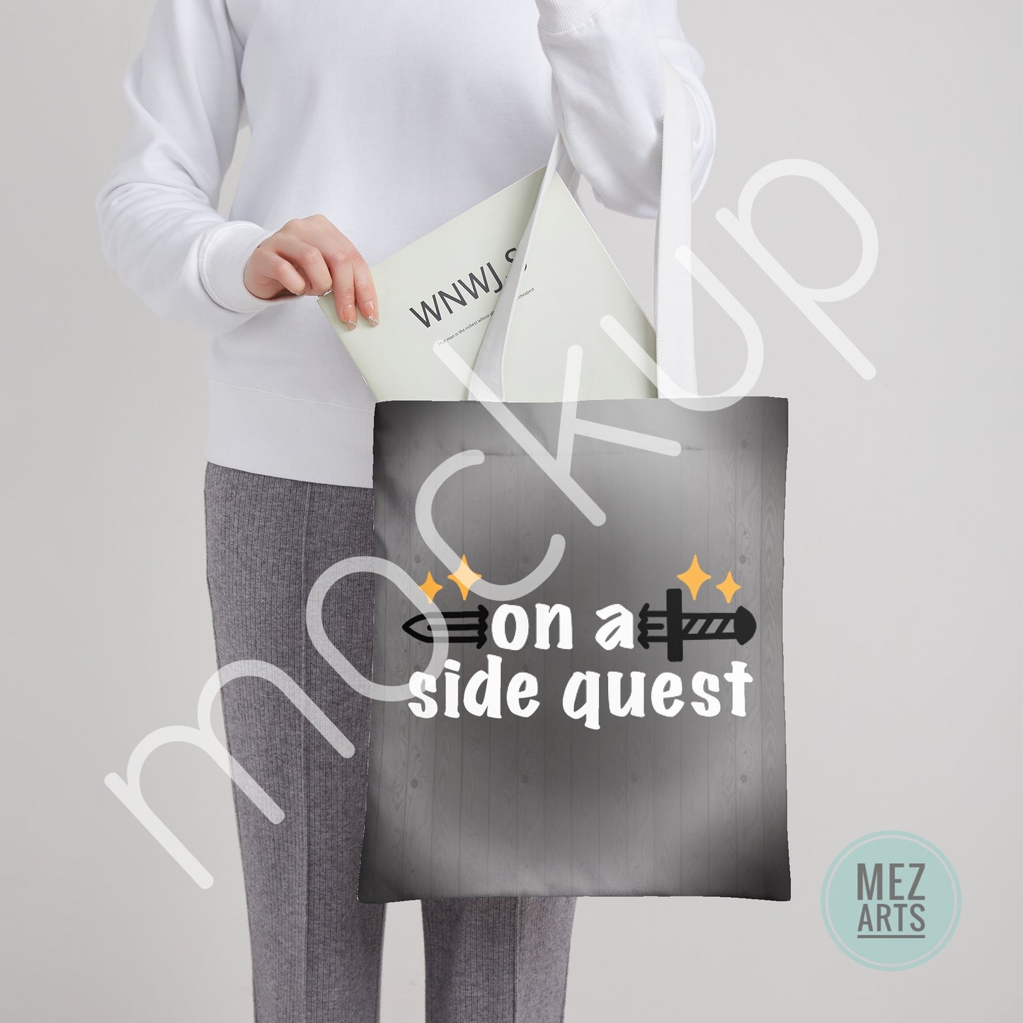 On a side quest | full print totebag - PRE ORDER