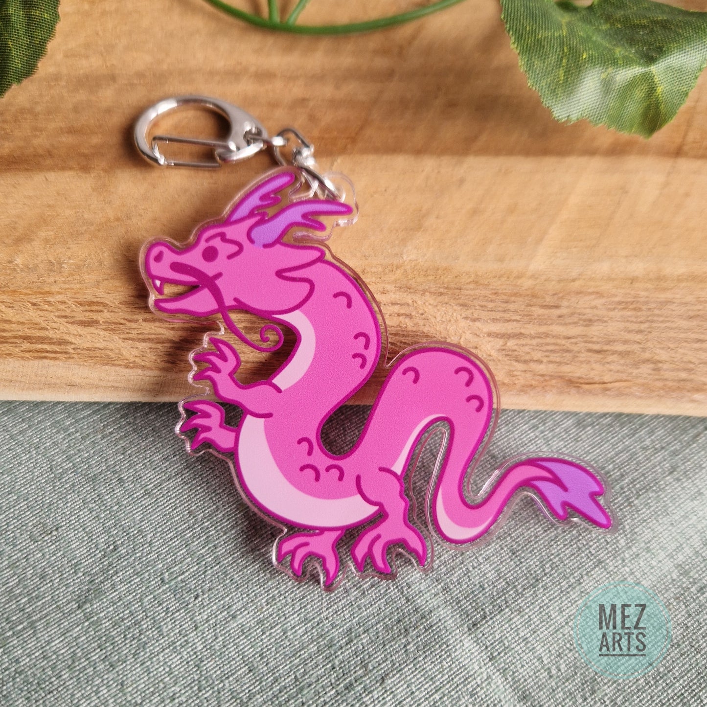 Pink dragon | keychain