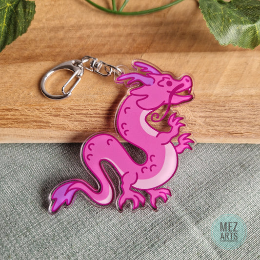 Pink dragon | keychain